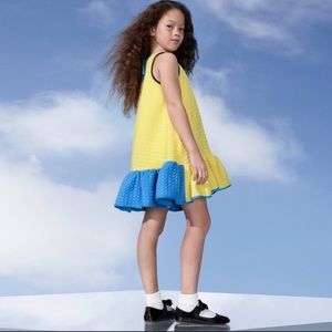 Victoria Beckham for Target Girl's Yellow Dress Size Medium‎ Ruffle Playful